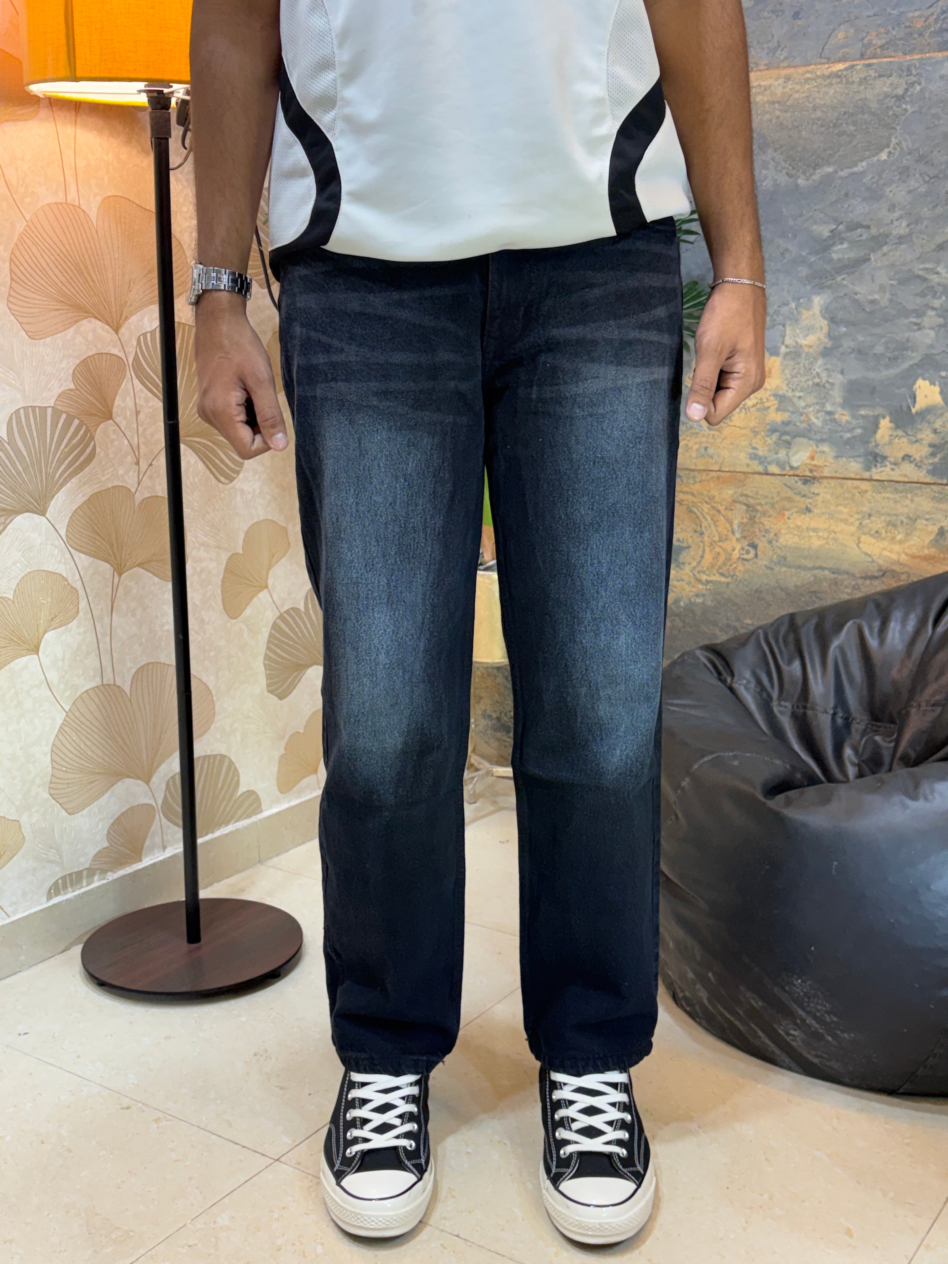 BLACK RINSE - WIDELEG