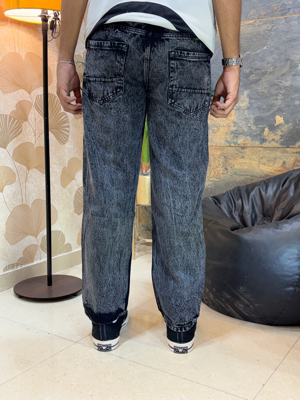 CHARCOAL - WIDELEG DENIM