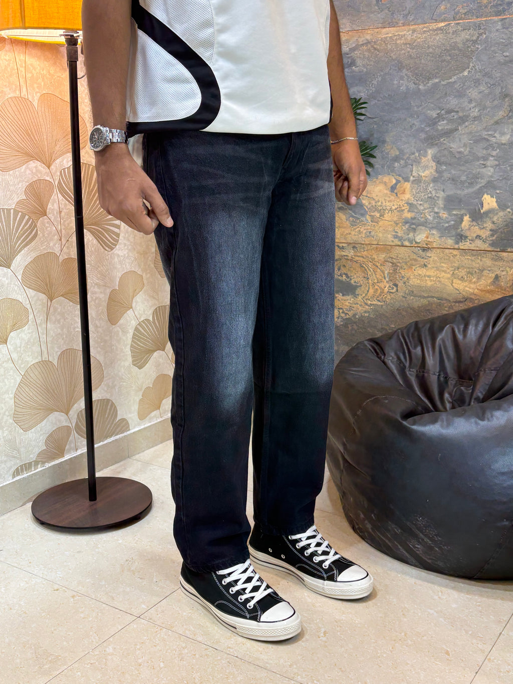 BLACK RINSE - WIDELEG