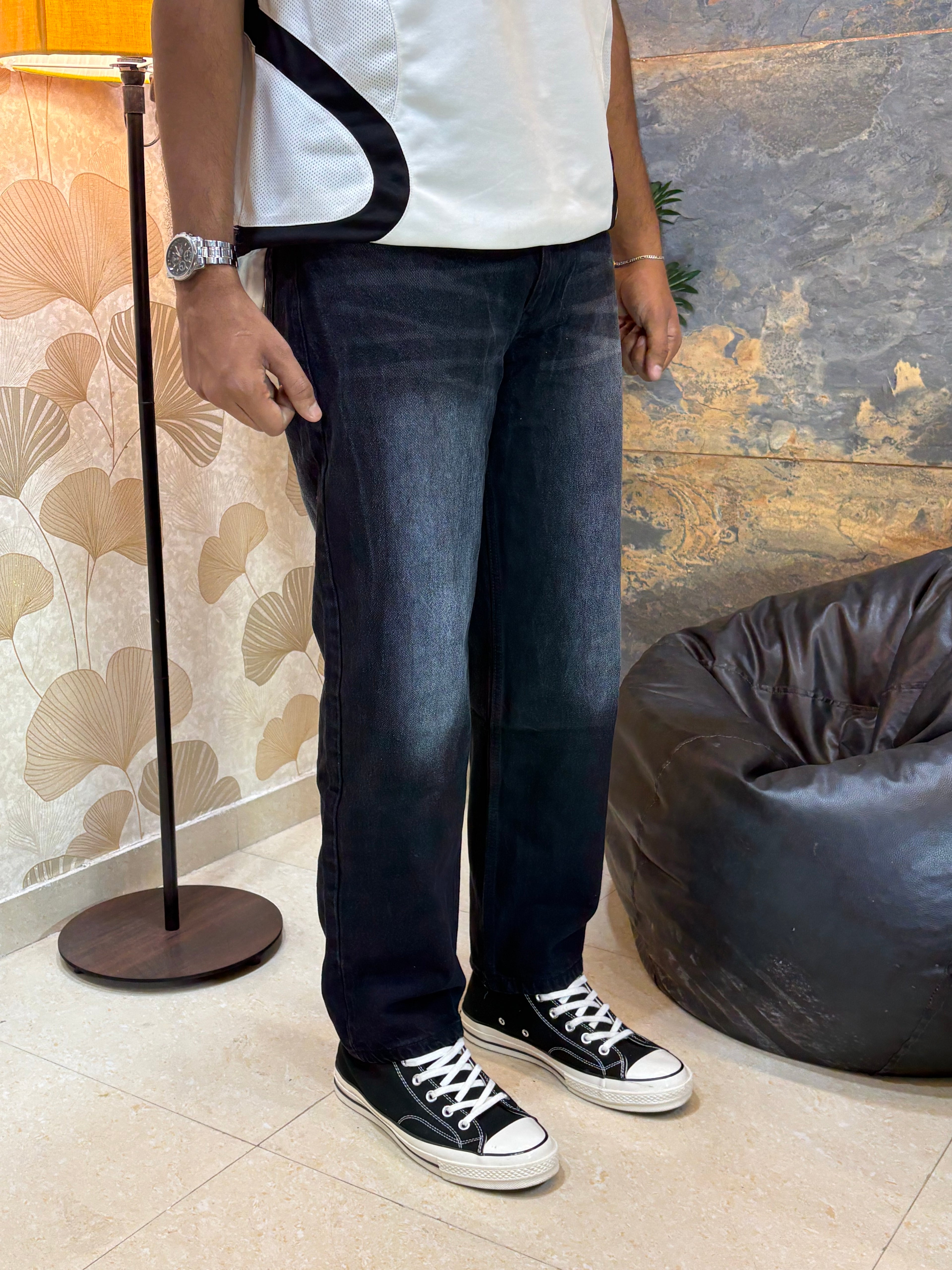 BLACK RINSE - WIDELEG