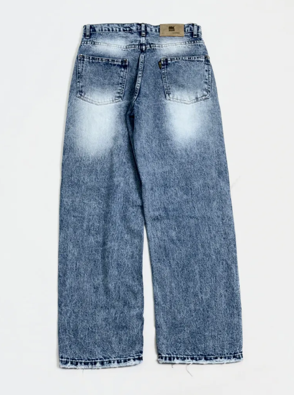 STRAIGHT DENIM (GRINDED BLUE)